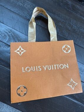 Louis Vuitton Orange Canvas Tote with Gold Accents